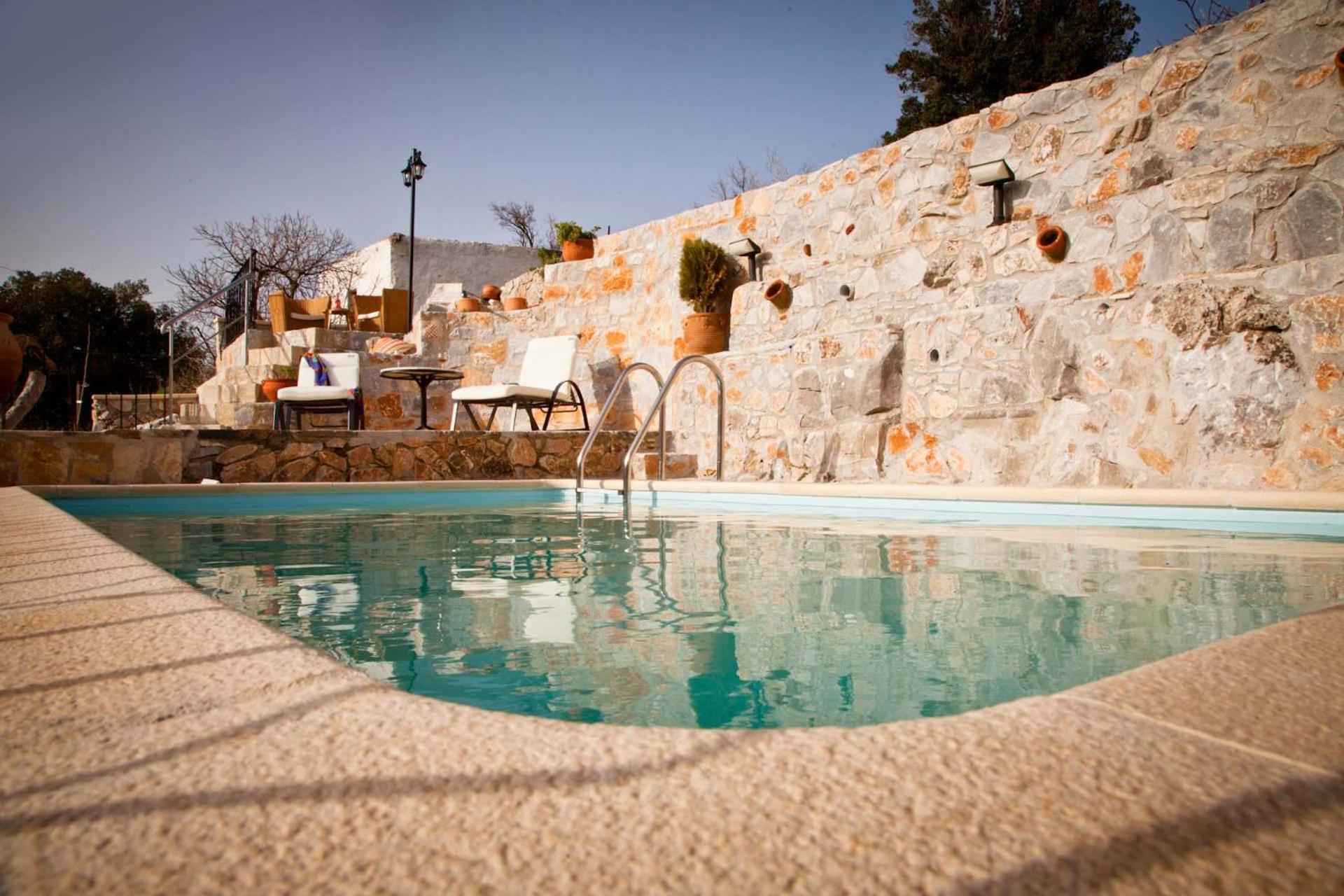 Stone Built Villa Galatia, Poolside & Perfect View Kares Bagian luar foto